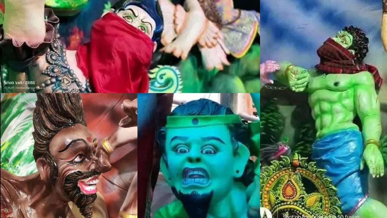 কুষ্টিয়ায় ৩৮ মন্দিরে অসুরের মুখে দাড়ি!